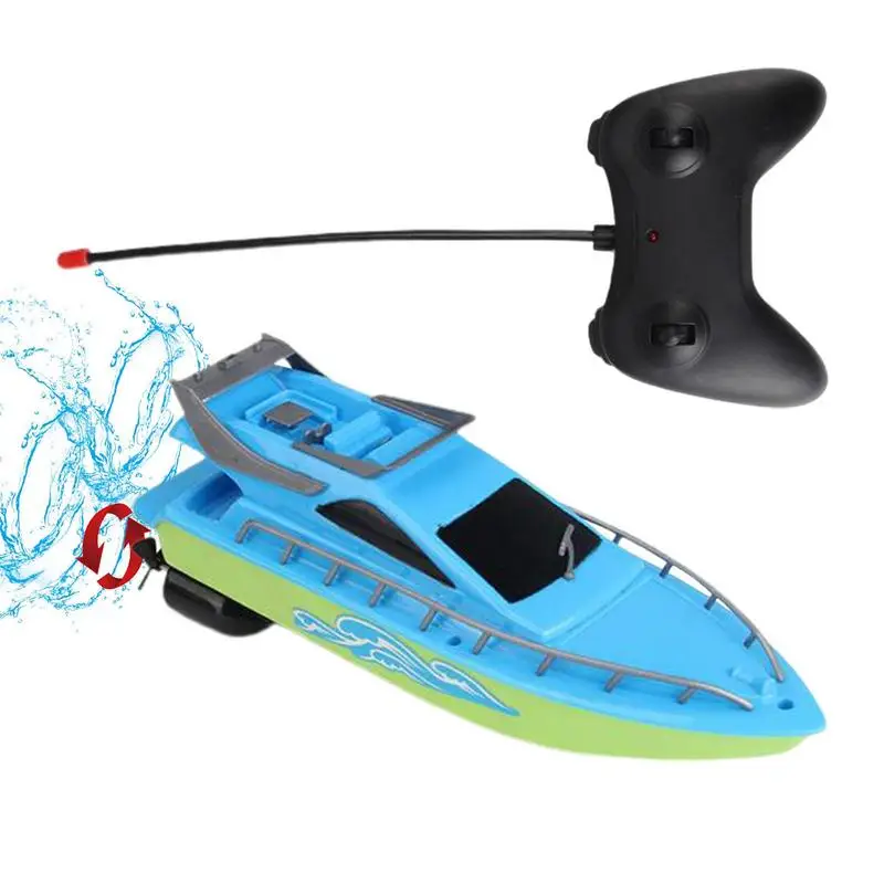 

Remote Control Boat Waterproof Remote Control Pool Boat Easy To Charge Preschool Toys With Twin Propellers And Water Steering