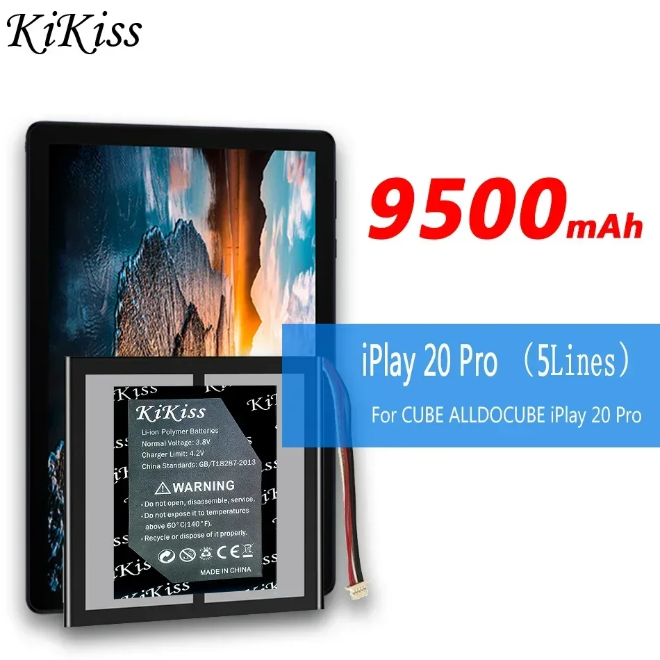 For CUBE ALLDOCUBE iPlay 20 Pro / iPlay 20 Tablet Battery, 9500mAh Long-lasting Battery