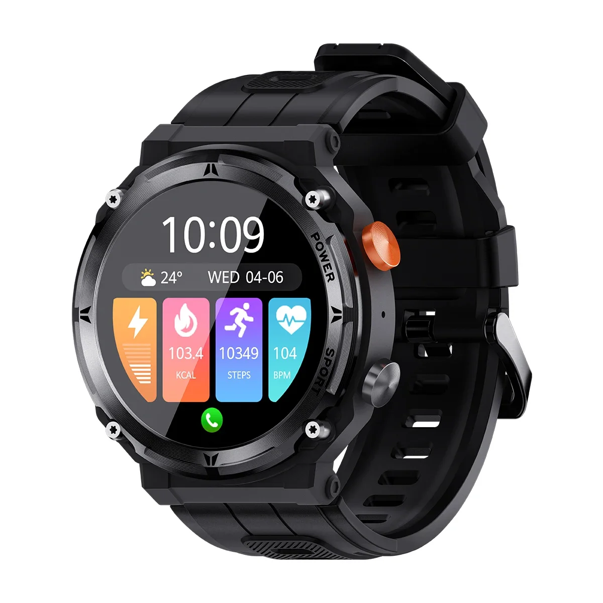 

2024 New C21Pro Smart Watch Men Outdoor Sport Smartwatch BT Call Voice Assistant Watch Heart Rate Monitor Waterproof Wristwatch