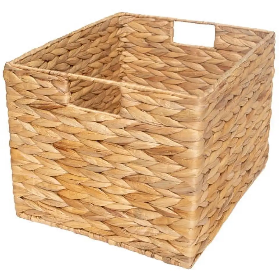 

Natural Water Hyacinth Crate, Set of 2, Large