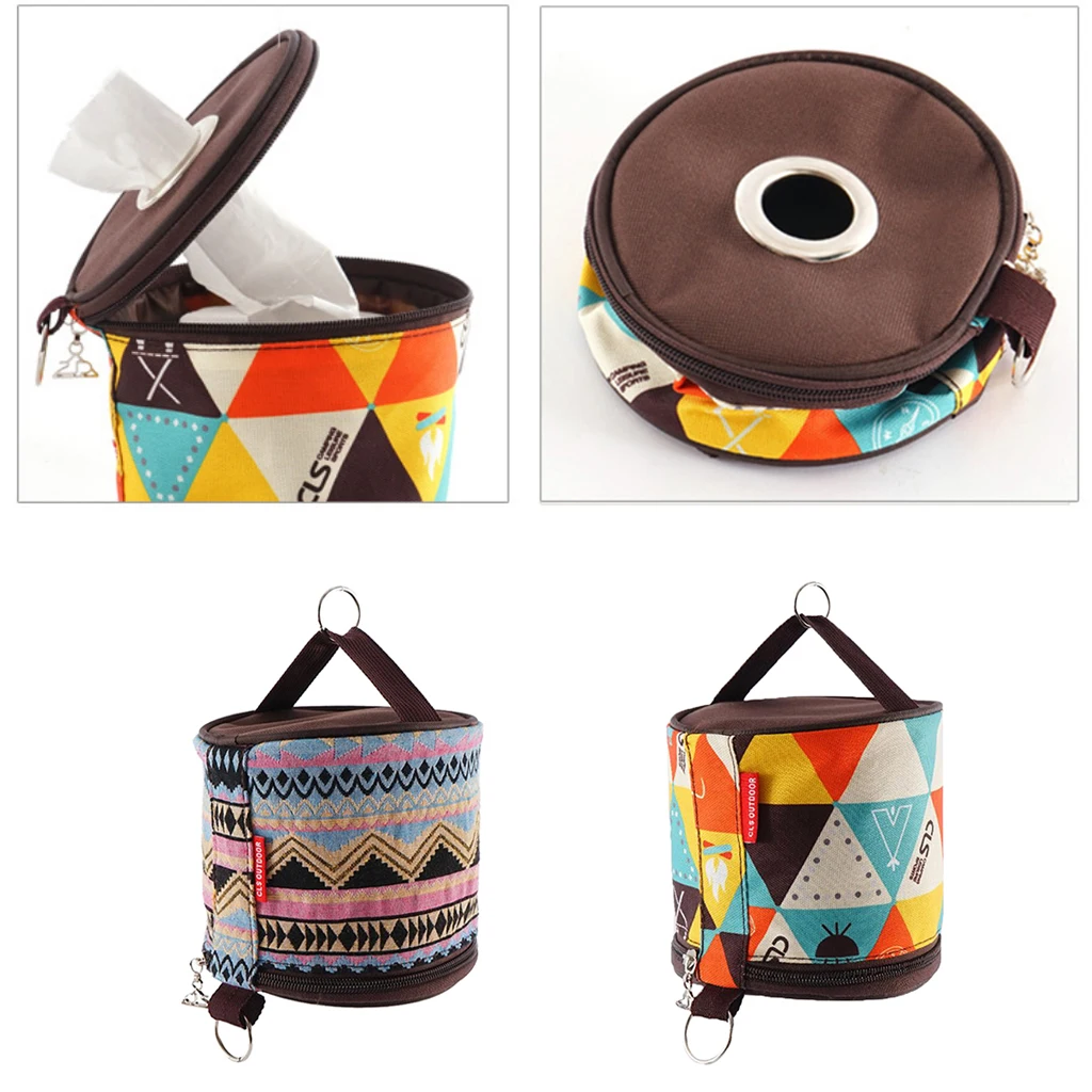 Camping Paper Box Kitchen Paper Storage Bag Hangable Paper Drawer Middle Perforated Paper Towel Kitchen Tissue Box