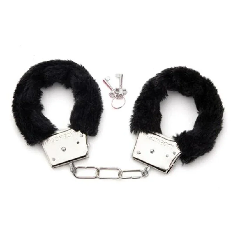 Sex toys BDSM bondage handcuffs adjustable metal plush handcuff ankle cuff couples slave roleplay games products fetish adult sex handcuffs sex toys