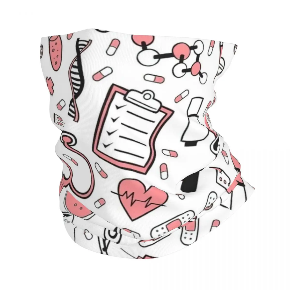 

Enfermera En Apuros Nurse Medical Doctor Bandana Neck Gaiter Printed Mask Scarf Warm Balaclava Riding Unisex Adult Breathable