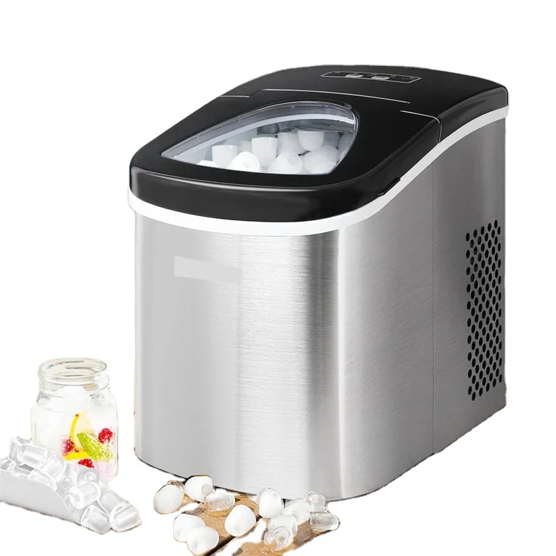 Small Home Portable RV Outdoor Party Camping Stainless Steel Ice Maker Machine