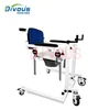 Good Quality Commode Toilet Chair Patients Disabled Manual Lift Transfer Wheelchair 6