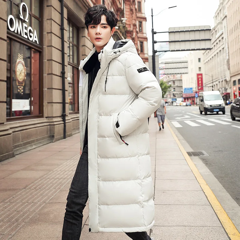 Men Down Jacket Long Parka Coat 90 