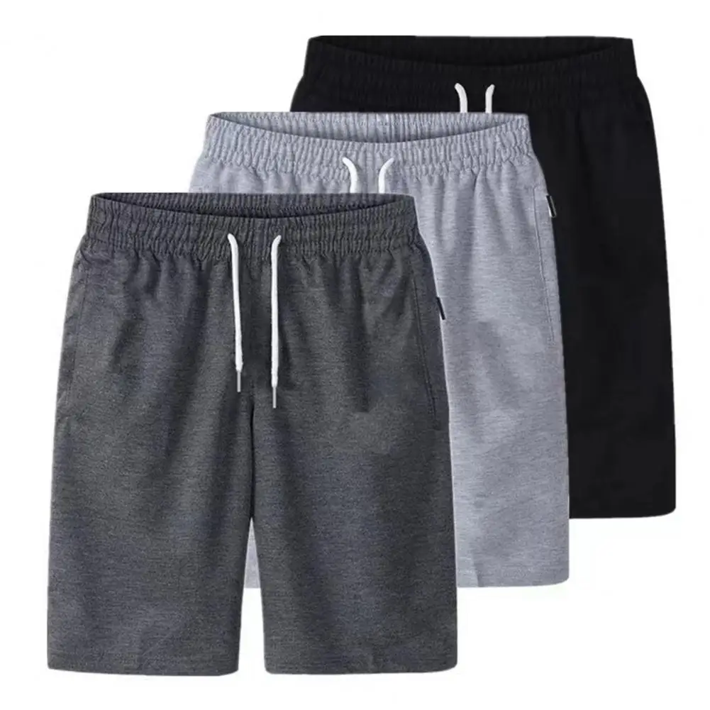

Cargo Shorts Elastic Waist Thin Loose Pockets Knee Length Shorts Outwear Cool Summer Breathable Cargo Trousers Men Clothes