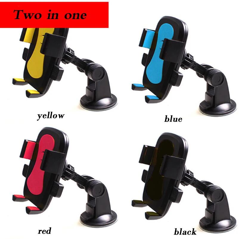 BROSHOO 2 in 1 Car Styling Car Air Outlet Multi-function Mobile Phone Holder Stand Adjustable Support 57mm-80mm 360 Rotate