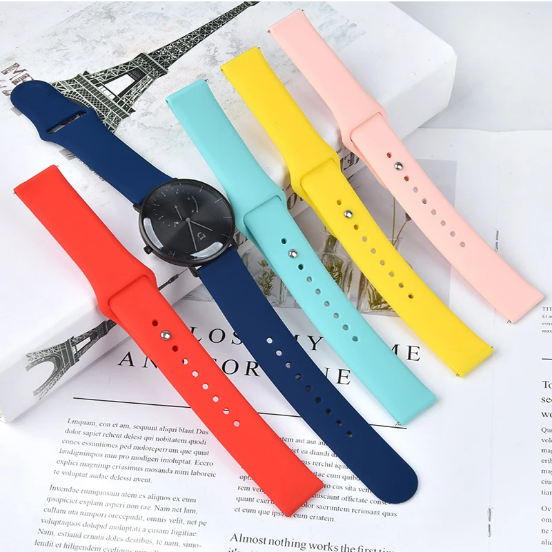 

Ремешок силиконовый для часов Samsung Galaxy watch 6/4/Classic/5/5 pro/Active2, 22 мм, 20 мм