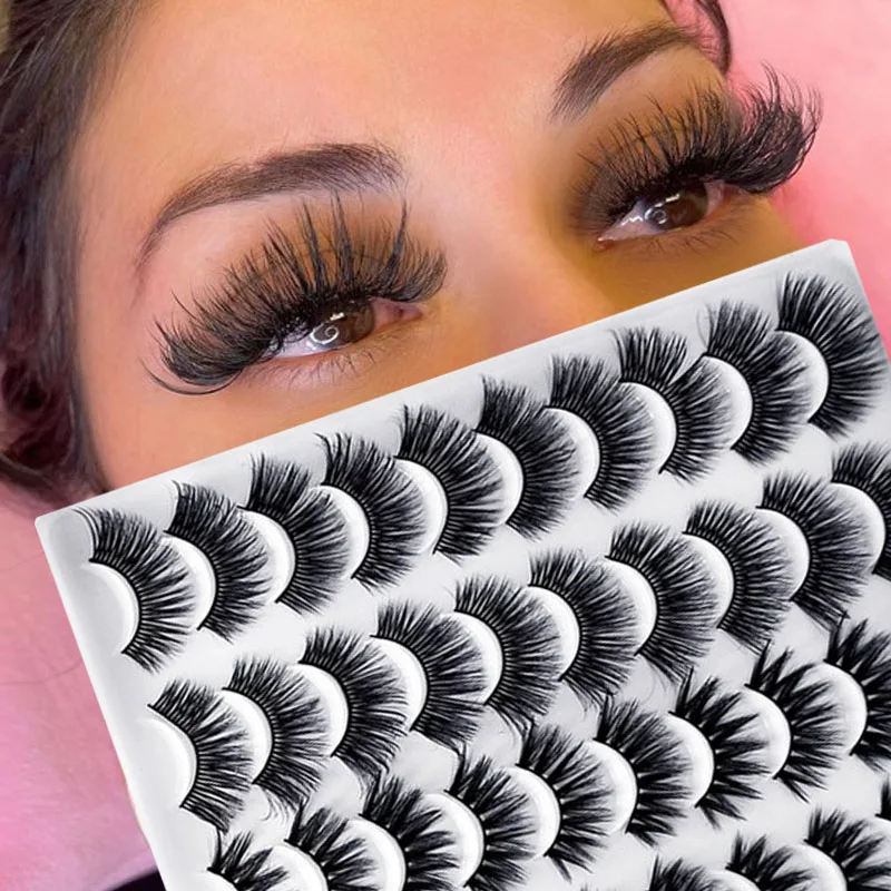 Imitation Mink False Eyelashes Ey Elash Extension Natural Soft Cross Thick Eyelashes Multi-layer  False Eyelashes  Makeup Tools