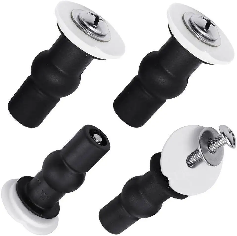 Toilet Seat Screws Toilet Seat Hinges Bolt Expanding Rubber Top Nuts Screw Fixings Fix WC Blind Hole Fittings 4 Pack