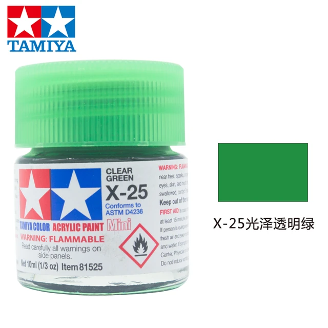 Tamiya Acrylic Model Paints: Clear Green (X-25)