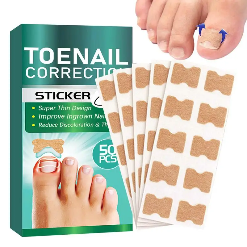 Ingrown Nail Corrector Toenail Straightener Safe Comfortable Correction Patch 50pcs Toenail Tape Nail Care For Teenagers Adults nano tape bubbles kit plastic bubble diy fidget toys kit accessories for girls boys kids adults