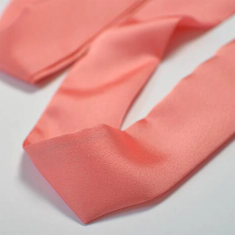 New Small Silk Scarf Narrow Thin Satin Scarves Neck Tie Handle Bag Ribbons Headband Thin Solid Color Long Scarf Multifunctional 6