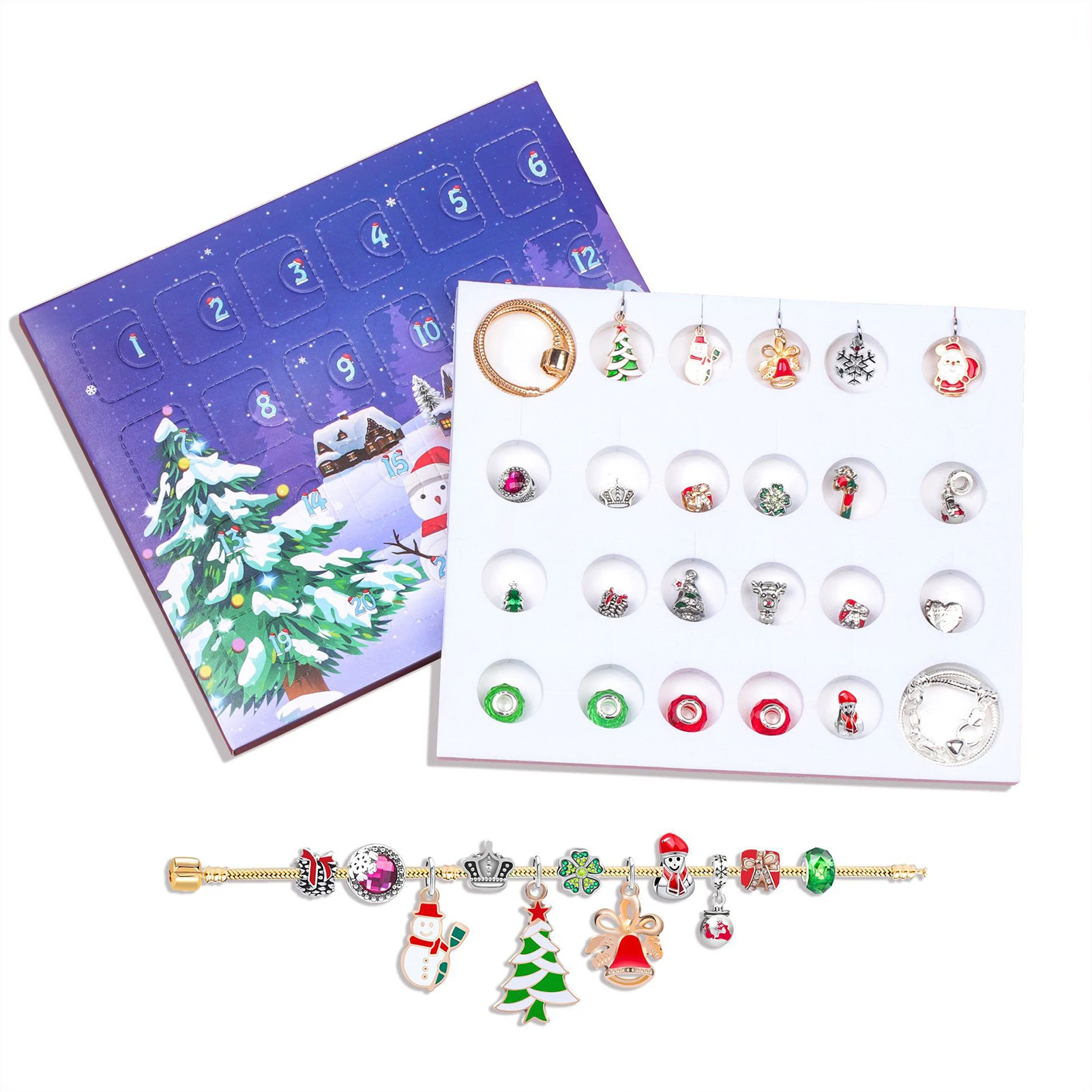 Advent Calendar 2022 Christmas Countdown 24 Days Xmas Diy Charm