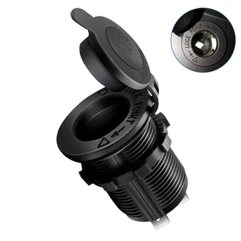 12V Waterproof Car Cigarette Lighter Socket Auto Boat Motorcycle Tractor Power Outlet Socket Receptacle Car Accessories Interior 1