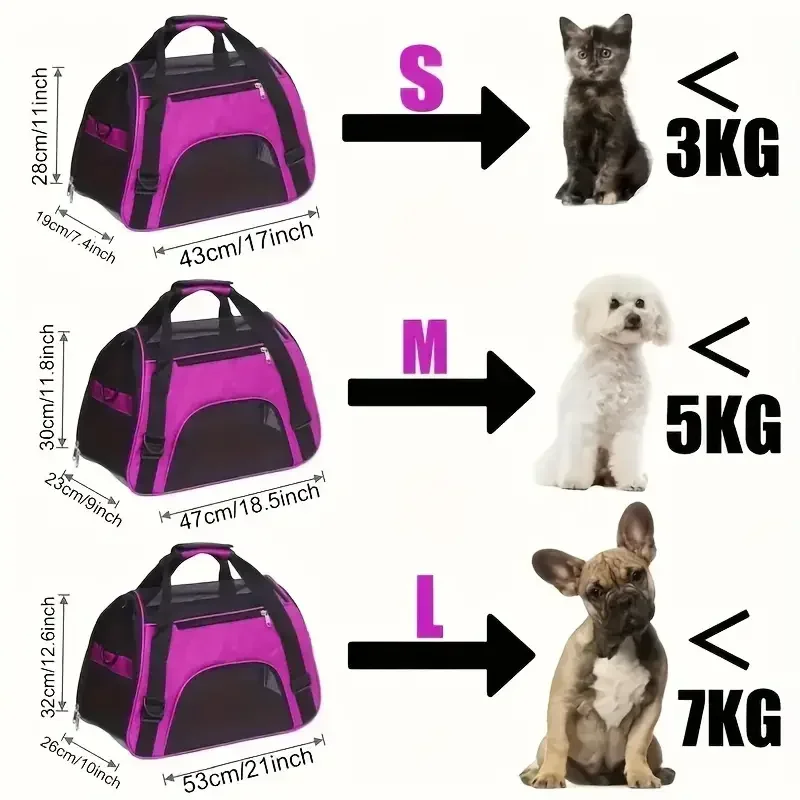 Portable Dog Cat Carrier Bag Pet Puppy Travel Bags Breathable Mesh Small Dog Cat Dogs Outdoor Tent Carrier Outgoing Pets Handbag pet carrier bag pet bag