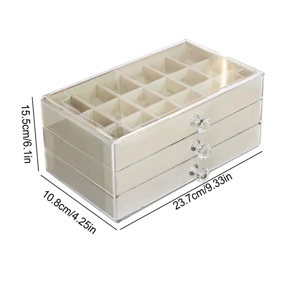 Vitrine à 12 Compartiments En Velours Et Verre - 20x15x5 Cm - Pour Pierres Précieuses, Fossiles, Bijoux - Couvercle Transparent