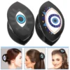 2 Pcs Hair Pins Claw Clips Evil Eye Accessories for Thin Women Hairpin Personality 5