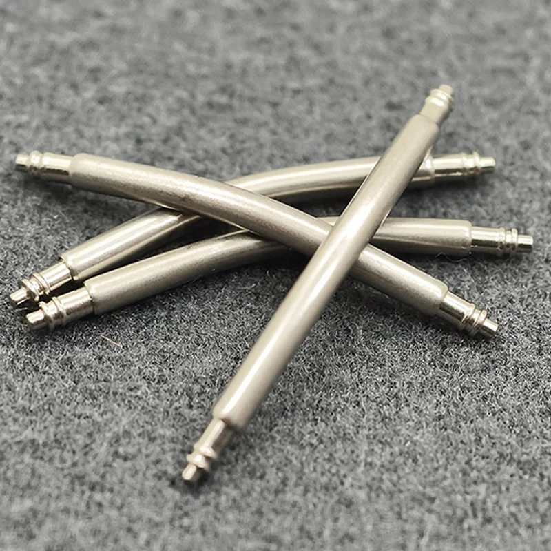 Premium Stainless Steel Curved Spring Bar Set - 10PCS Watch Strap Link Pins for Bracelets (Dia 1.5mm & 1.8mm)