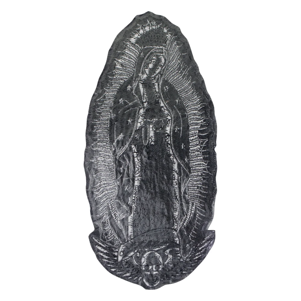 Virgen de Guadalupe 레이디 벡터 Guadalupe 종교 아이언 온 패치, 크로스 아플리케, 멕시코 아트, 자수 재킷