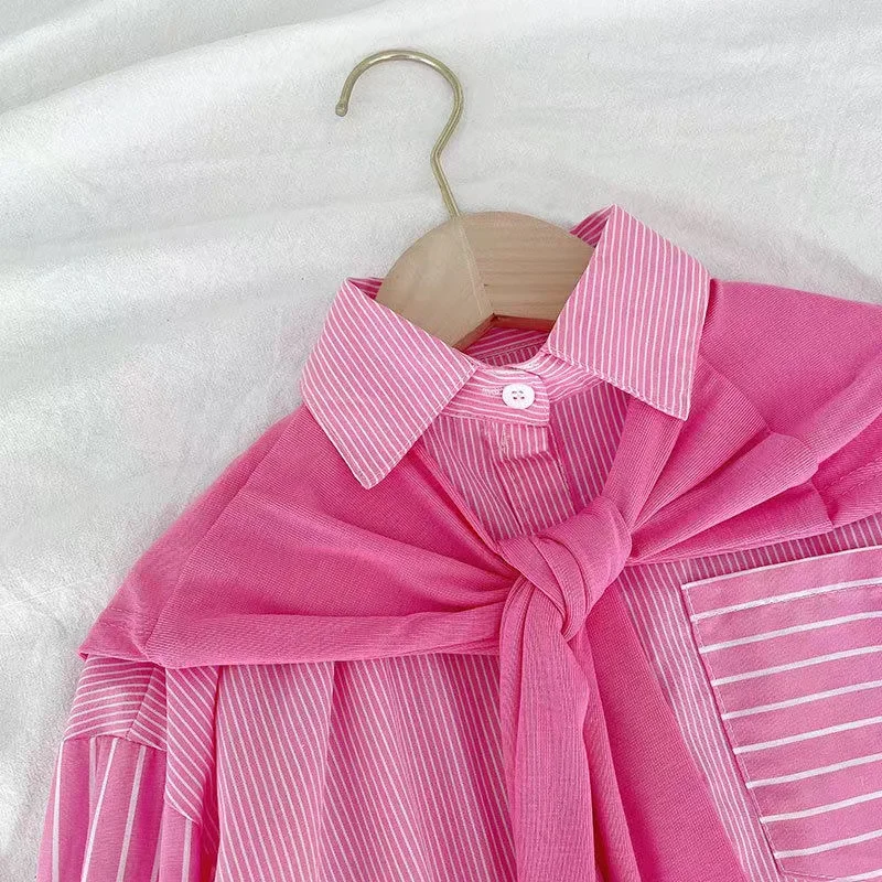 Girls' Shirt 2024 Autumn New Girls' Long Sleeve Sweet Shirt Children's Cotton Casual Shirt Spring 2 3 4 5 6 7 - Image 3