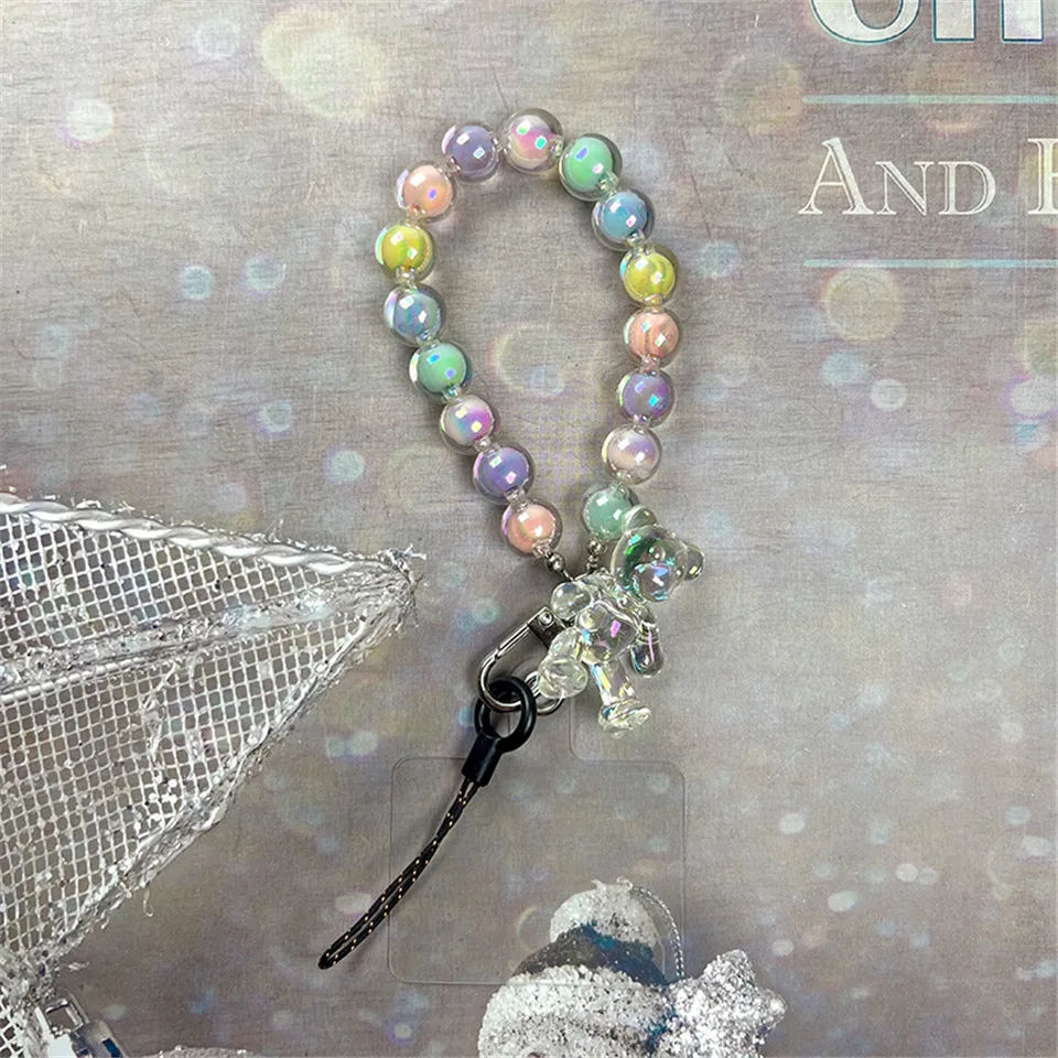 Mobile Phone Straps DIY Handmade Beads Colorful For Phone Case Foriphone Key Chain Camera USB Holder Key Chain Lanya