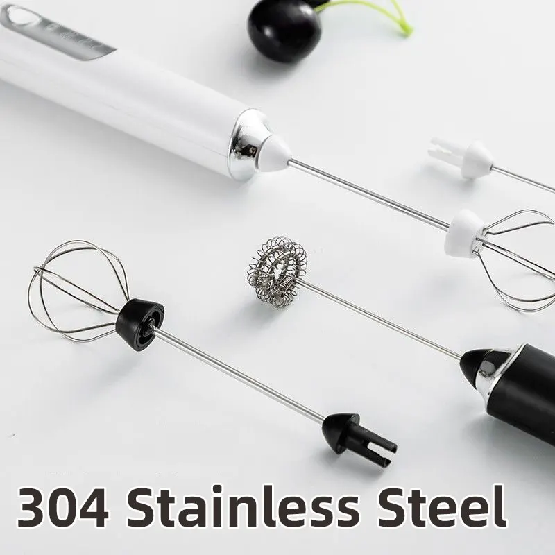 USB Electric Milk Frother,Coffee Maker Blender,Kitchen Mini Wireless Egg Beater,HUand Cream Mixer,Automatic Rotary Whisk Stirrer 6