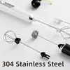 USB Electric Milk Frother,Coffee Maker Blender,Kitchen Mini Wireless Egg Beater,HUand Cream Mixer,Automatic Rotary Whisk Stirrer 6