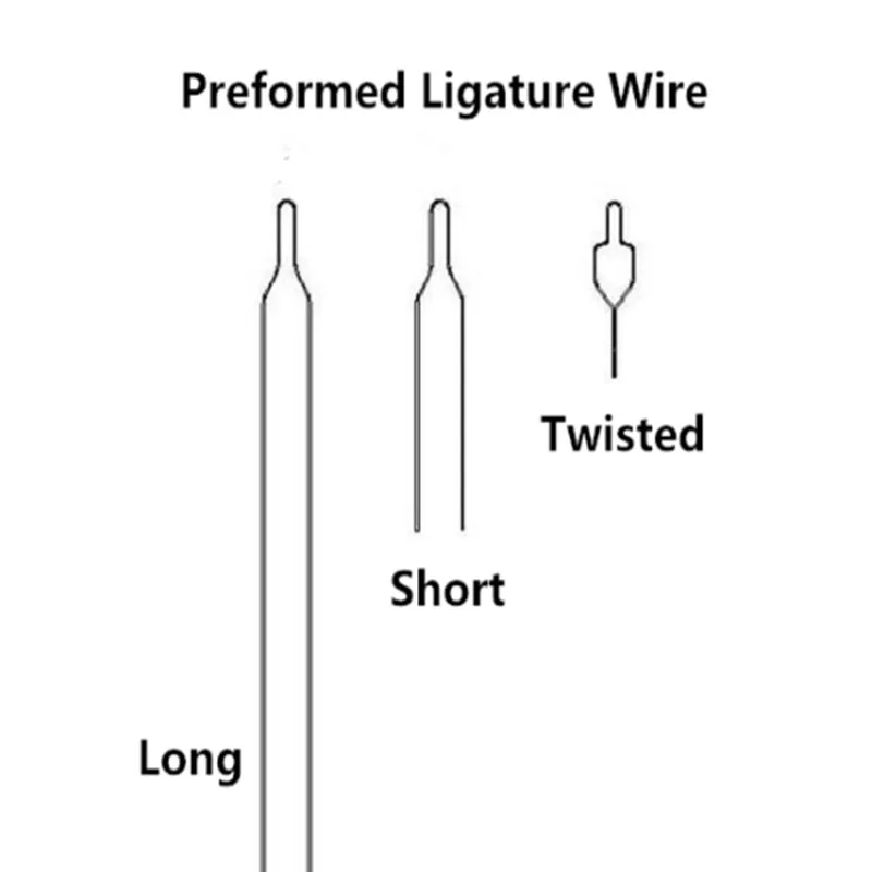 100pieces Dental Orthodontic Kobayashi Ligature Wire S.s Long Short