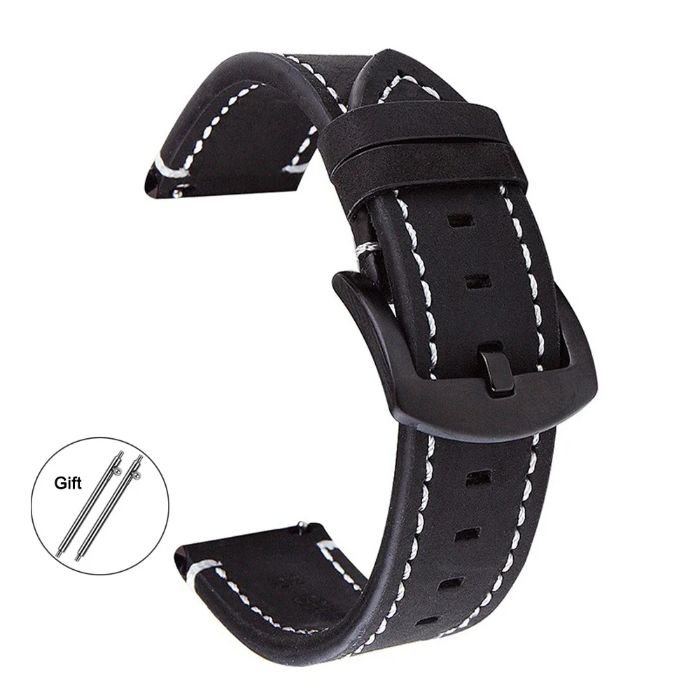 Vintage Soft Leather Watch Band – Retro Style with Quick Release