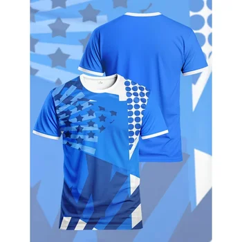 T-shirt sportive semplici ed eleganti da uomo, estive, a maniche corte, per badminton, corsa, palestra, oversize.