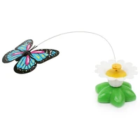 Automatic Electric Rotating Cat Toy Colorful Butterfly Bird Animal Shape Plastic Pet Dog Kitten Interactive Toys