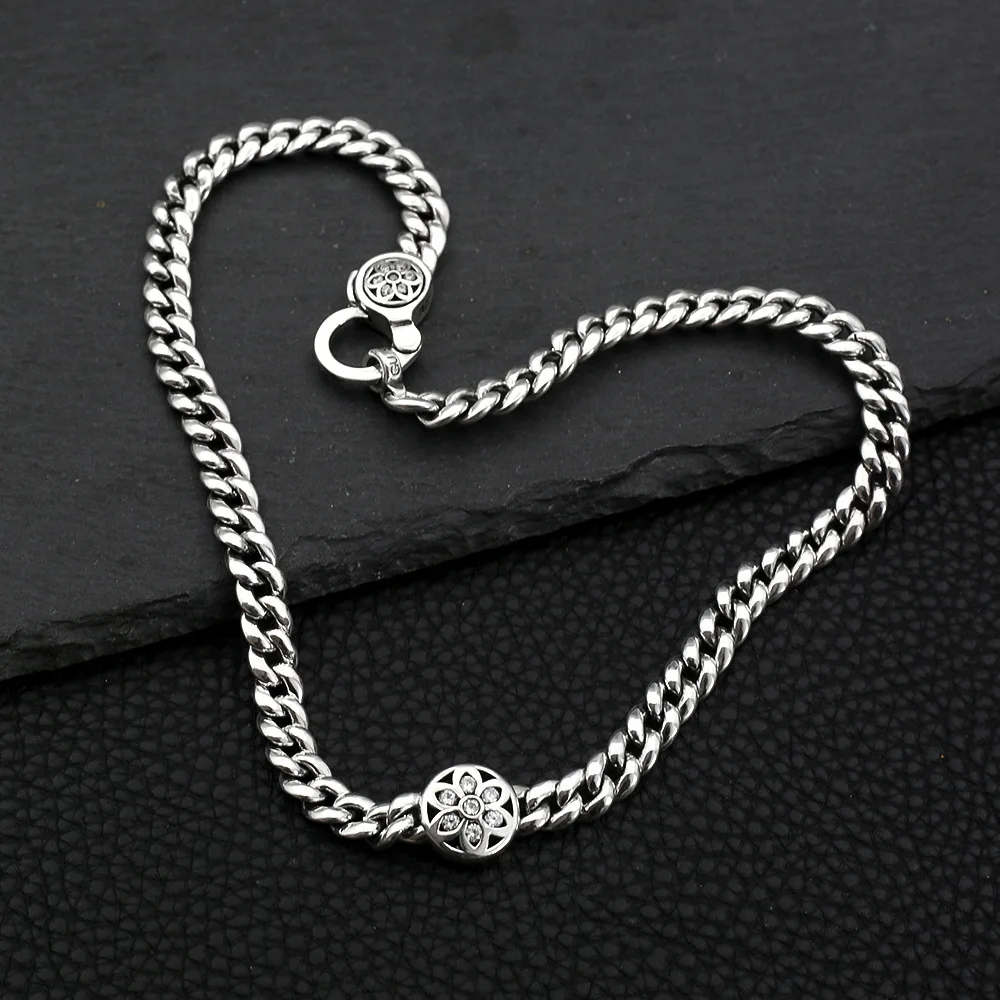 Six Mangxing inlaid Sakura Couple Necklace