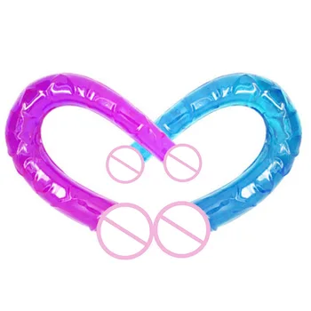 U Shape Double Dildos Vagina Anal Butt Plug Artificial Penis Erotic Sex Product Flexible Fake Penis For Women Gay Dildo Sex Toys 2