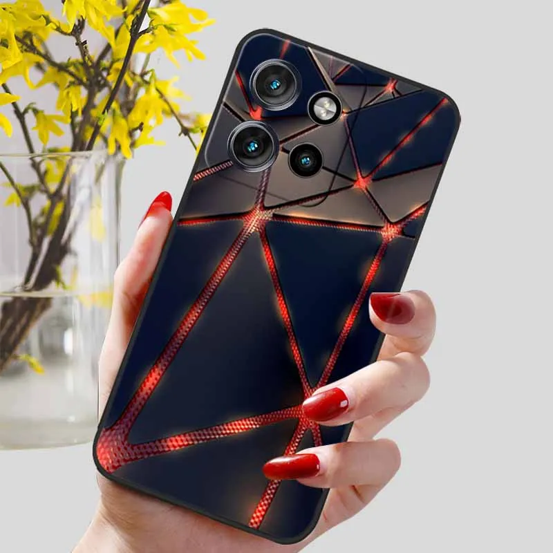 Elegant Marble Design Soft Silicone Phone Case with Protective Black TPU Bumper