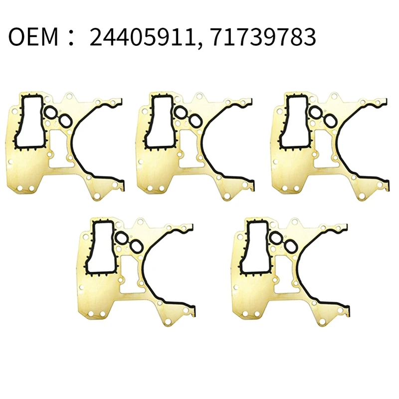 

5Pcs Engine Timing Case Cover Gasket 24405911, 71739783 For Vauxhall / Opel Astra G/H/J Corsa D/E Zafira C Spare Parts