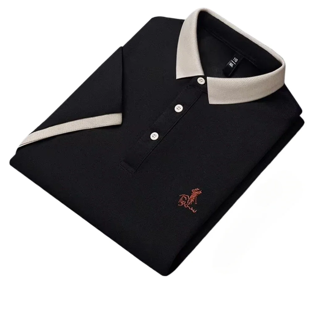 New Summer Men's Breathable Lapel Short-sleeved POLO Shirt Comfortable Tee