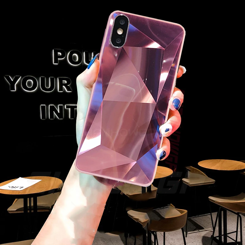 xiaomi leather case handle 3D Diamond Mirror Case For Xiaomi Redmi Note 9S 9 8 Note9 Pro Max 9A 9AT 9C NFC Soft Phone Cases For Mi Note 10 Lite Pro Cover leather case for xiaomi Cases For Xiaomi