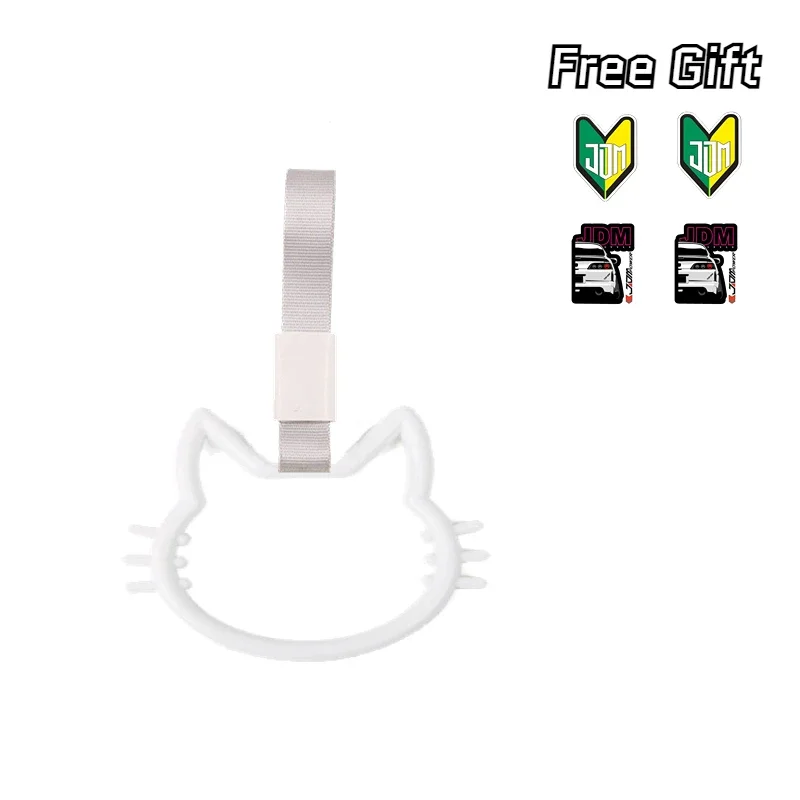 Tsurikawa JDM Train Bus Handle Glow-in-the-dark Cat Shape Hand Strap Drift Charm Strap Drift Warning Ring Car Supplies car decoration strap car accessories strap
