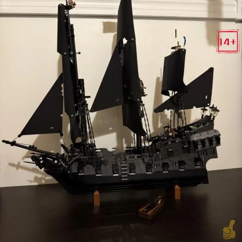 Black Pearl Piratenschiff 40365 Fluch der Karibik Kapitän Jack Sparrow Kleinteilige Bausteine für Erwachsene Sammler