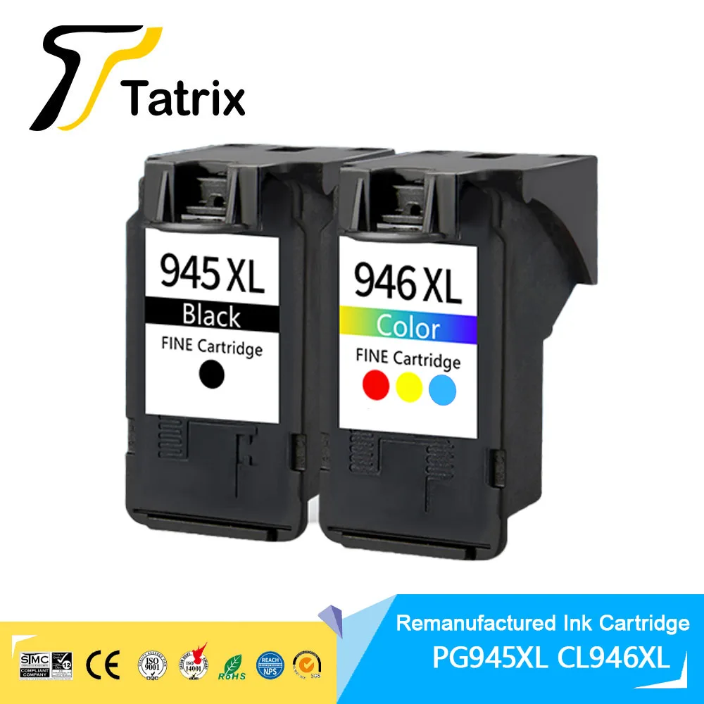 

Tatrix PG945 CL946 PG945XL CL946XL Remanufactured Ink Cartridge for canon iP2890/ iP2899/MG2490/MG2590/ iP2990/MX499 Printer