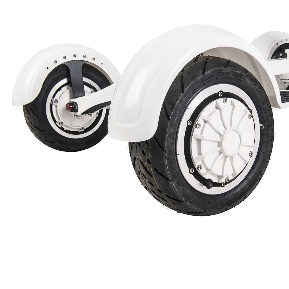 Umbrella Golf Carts Electric Foldable 4 Wheel Trolley Electric White Golf Scooter