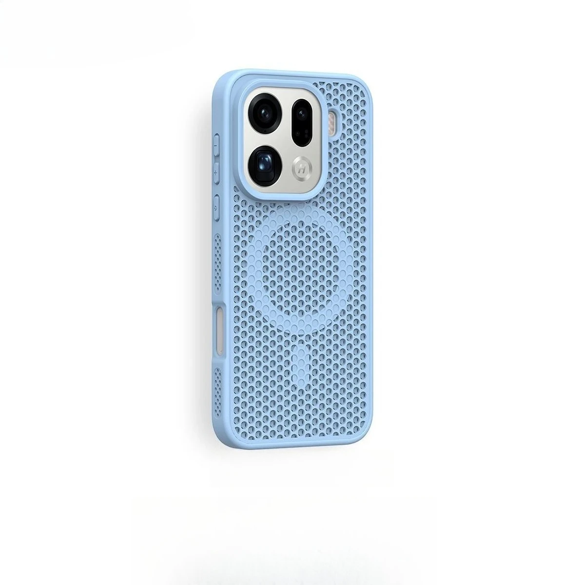 Fashion Honeycomb Magnetic Phone Case with Wireless Charging and Shockproof Protection