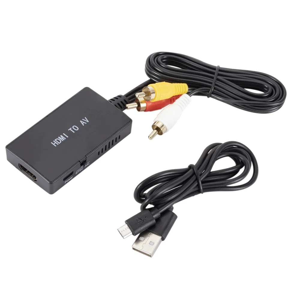 Convertidor HDMI a RCA Adaptador HDMI a AV Compatible para Apple TV, Xiaomi  Mi Box, Android TV Box, Roku, Fire Stick, DVD, Reproductor de Blu-ray ect.