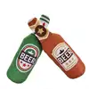 Funny Plush Dog Toys Beer Bottle Shaped Small Large Dogs Squeak Sound Clean Teeth Chew Toy Pets Interactive Playing Supplies 5
