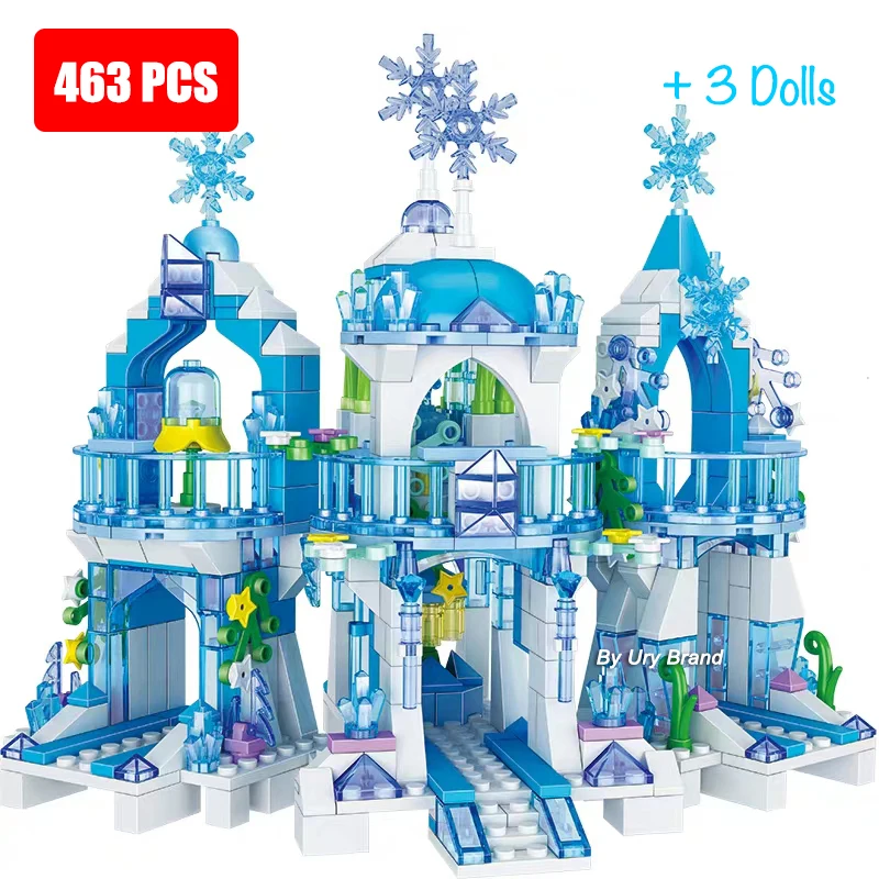 

463PCS Friends House Princess Ice Castle Snow World Model Building Blocks City Street View Bricks Educational Toy for Girls Gift