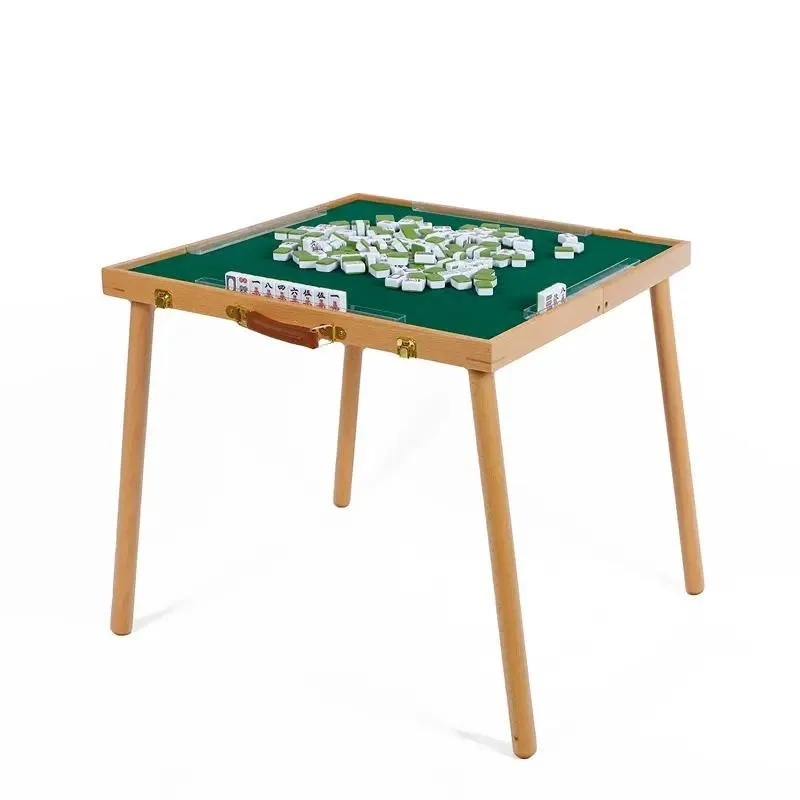 Tavolo Da Campeggio In Legno Pieghevole Automatico Da Campeggio Mah-Jong, Tavolo Da Campeggio Mahjong Portatile Di Montaggio