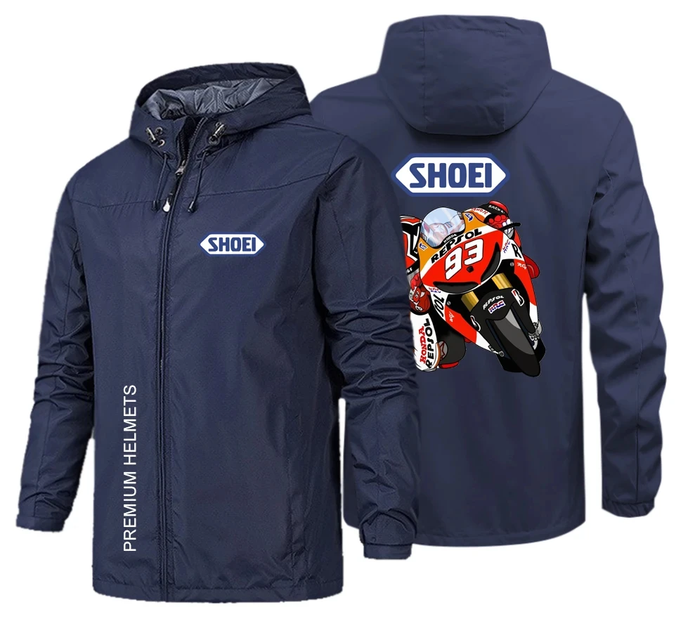 2024 Men's high quality Autumn/Winter hot sale SHOEI Motorcycle Racing Marquez 93 Motorcycle men's windproof roof