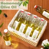 Swing Top Glass Bottles for Olive Oil Homemade 8 oz Clear Flip Top Bottles with Airtight Lids Labels for Storing Homemade Oil 5